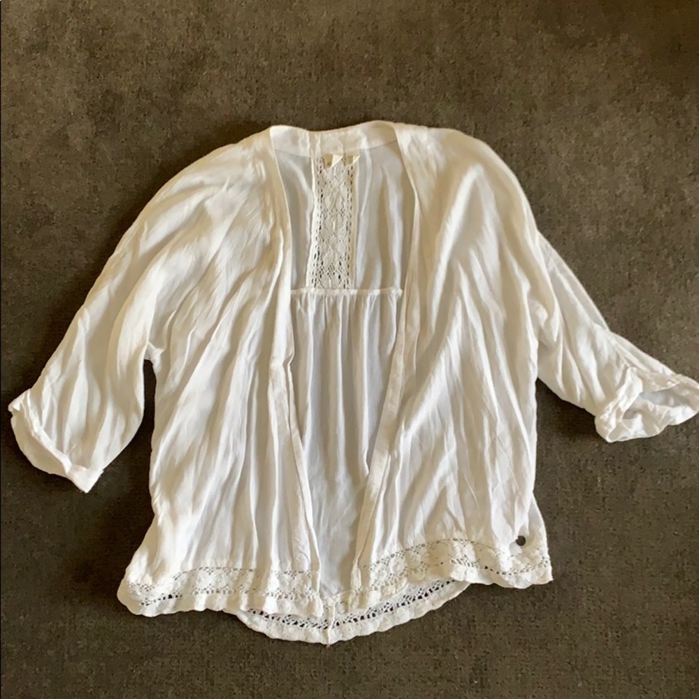 ROXY Midi Sleeve Cardigan/Beach Cover, Size XS